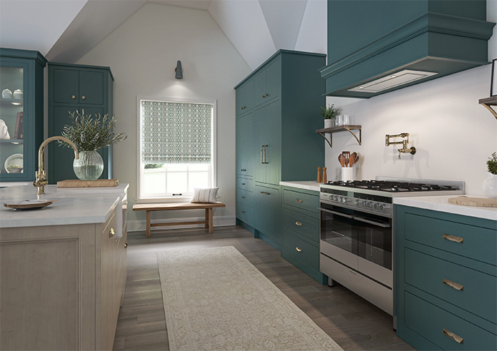 Opulent Scallop, Jade - Roman Blind - Image 6